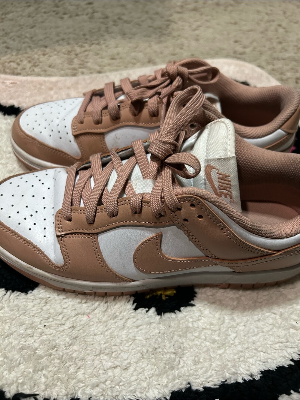 Nike Women’s Low-Top Sneakers in Tan and White